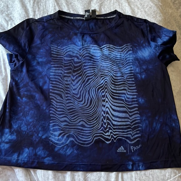 Adidas - FORTHEOCEANS blue athletic top - Picture 2 of 3